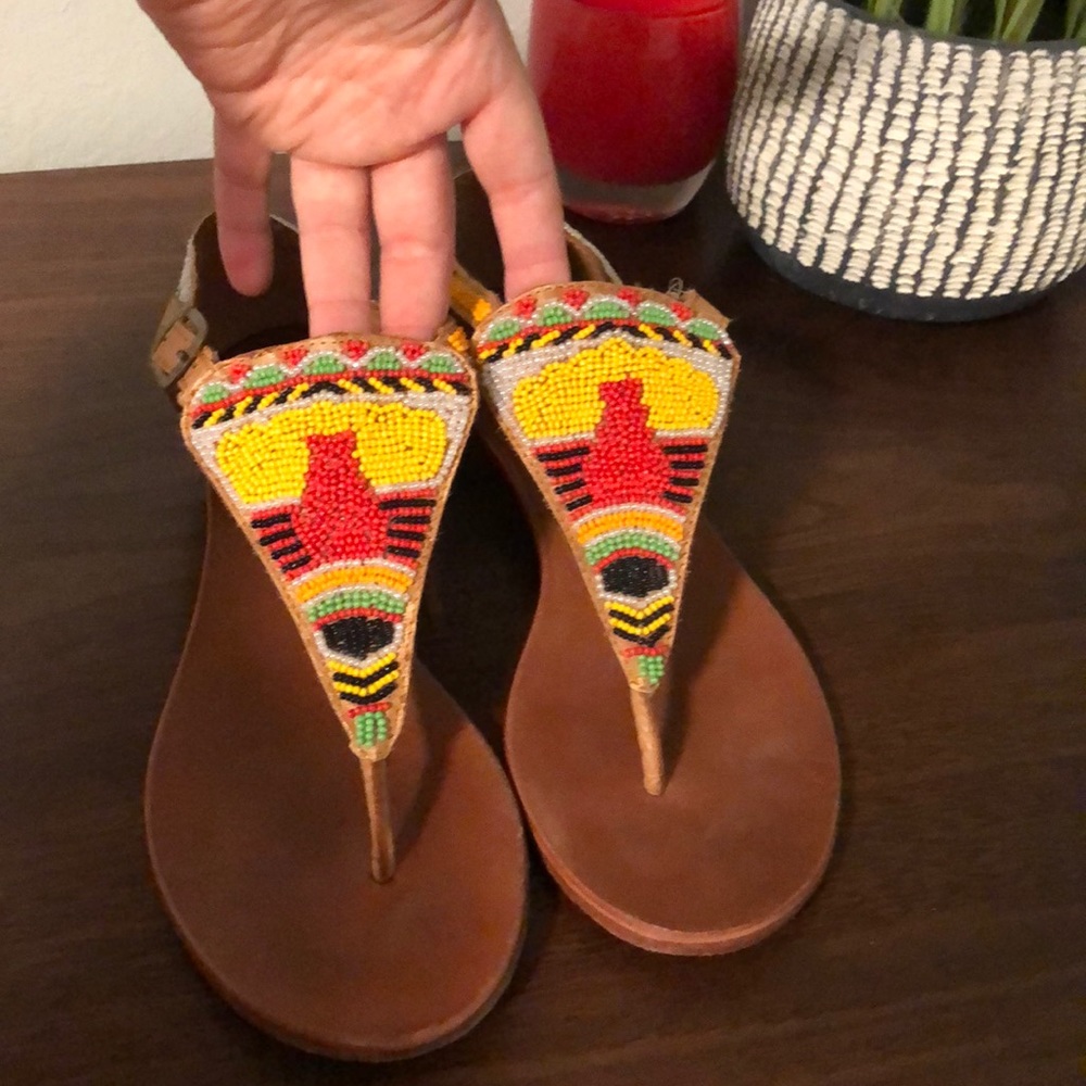 Boho beaded Sandal by Matisse Size 8